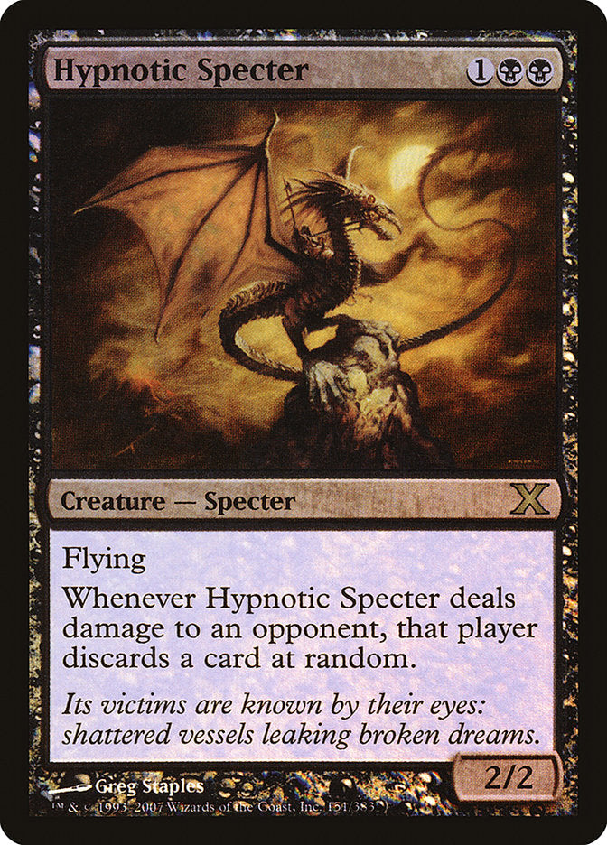 Hypnotic Specter (Premium Foil) [Tenth Edition] | Golgari Games