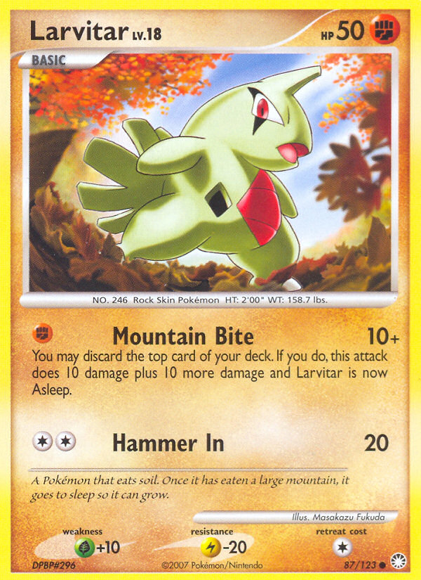 Larvitar (87/123) [Diamond & Pearl: Mysterious Treasures] | Golgari Games