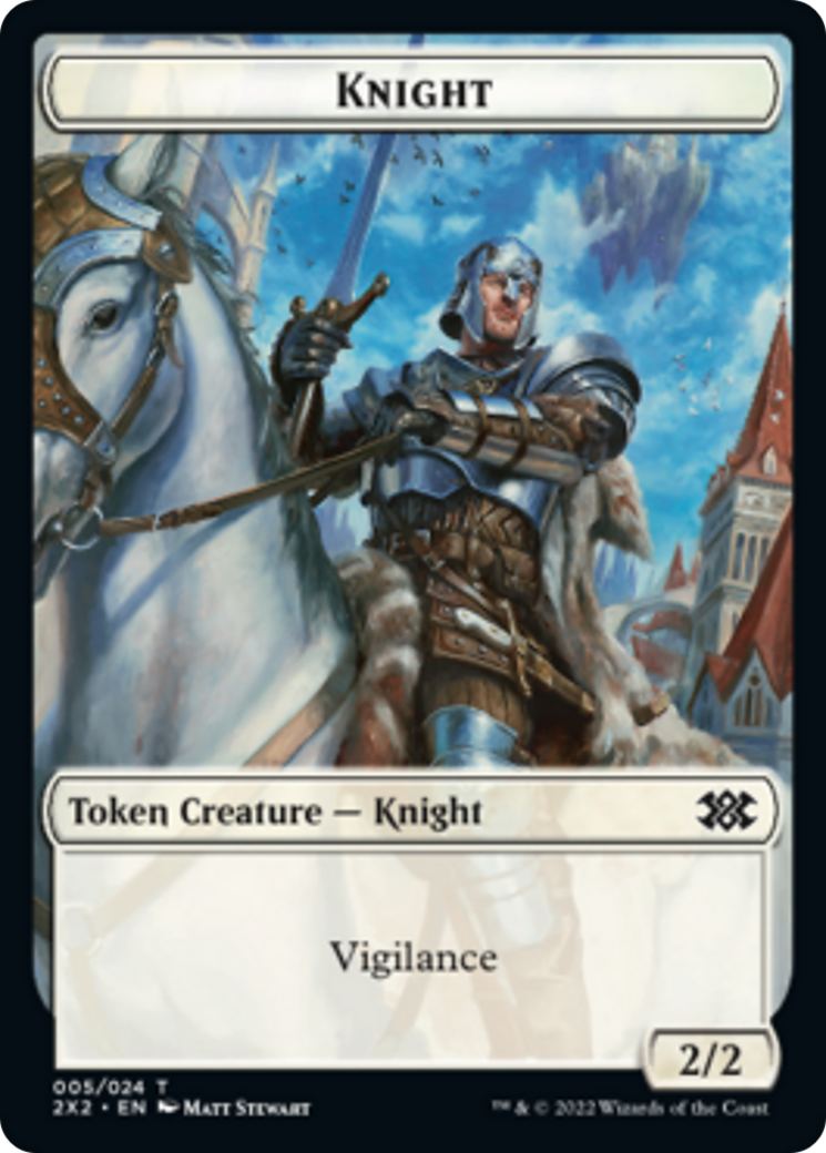 Zombie // Knight Double-sided Token [Double Masters 2022 Tokens] | Local Legends