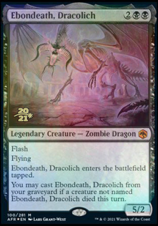 Ebondeath, Dracolich [Dungeons & Dragons: Adventures in the Forgotten Realms Prerelease Promos] | Golgari Games