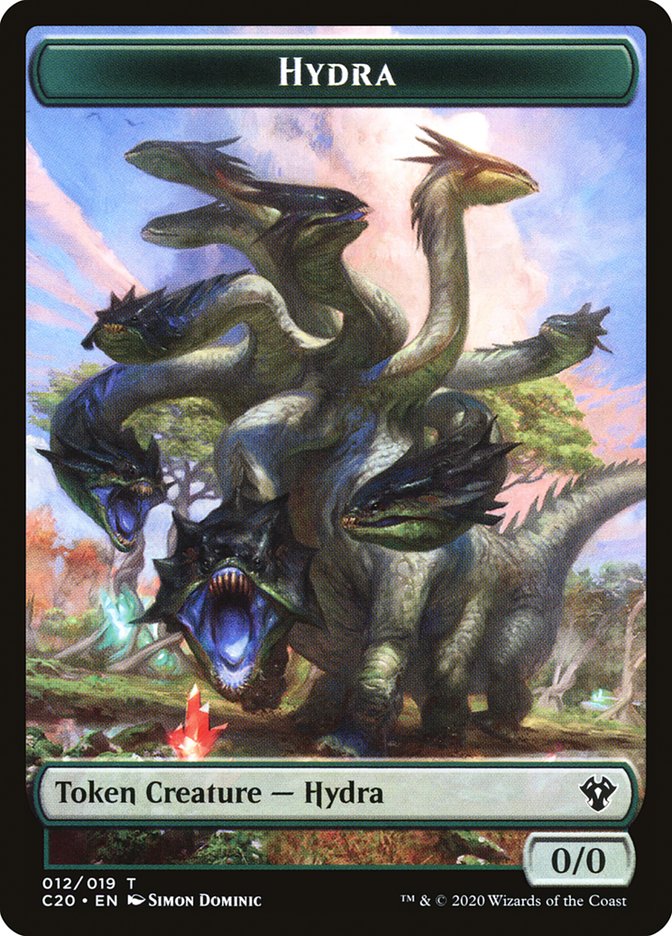 Beast (010) // Hydra Double-sided Token [Commander 2020 Tokens] | Golgari Games