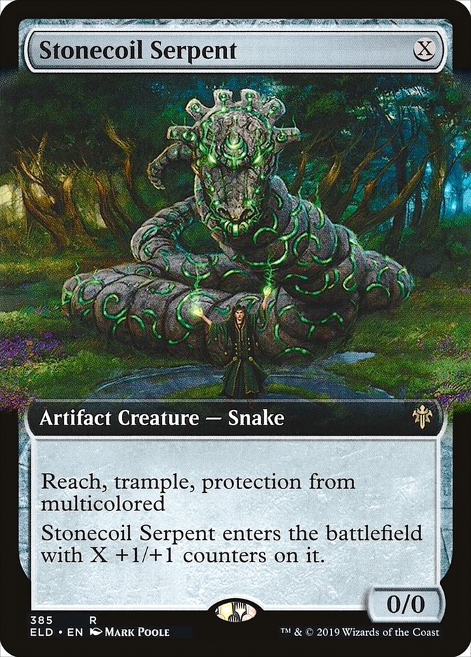 Stonecoil Serpent (Extended Art) [Throne of Eldraine] | Golgari Games