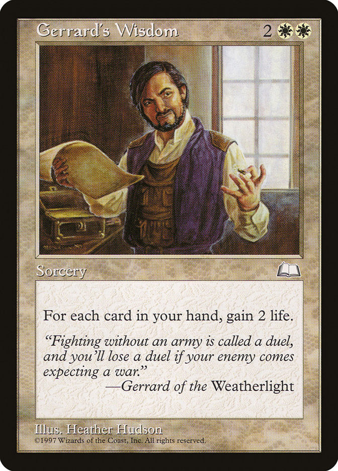 Gerrard's Wisdom [Weatherlight] | Local Legends