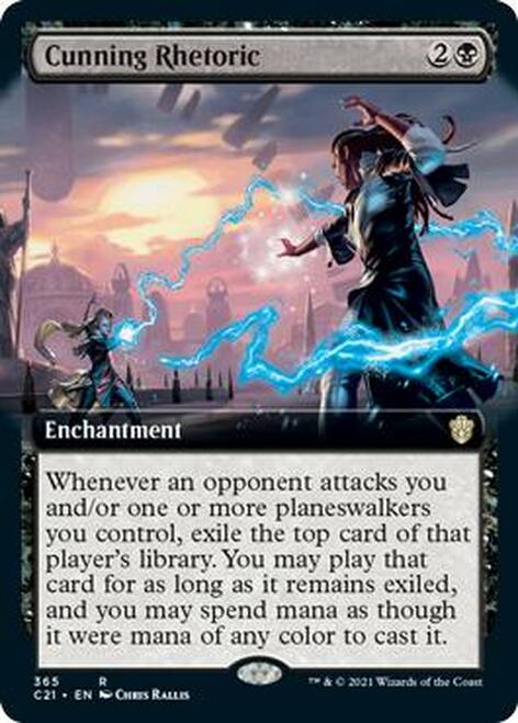 Cunning Rhetoric (Extended Art) [Commander 2021] | Local Legends