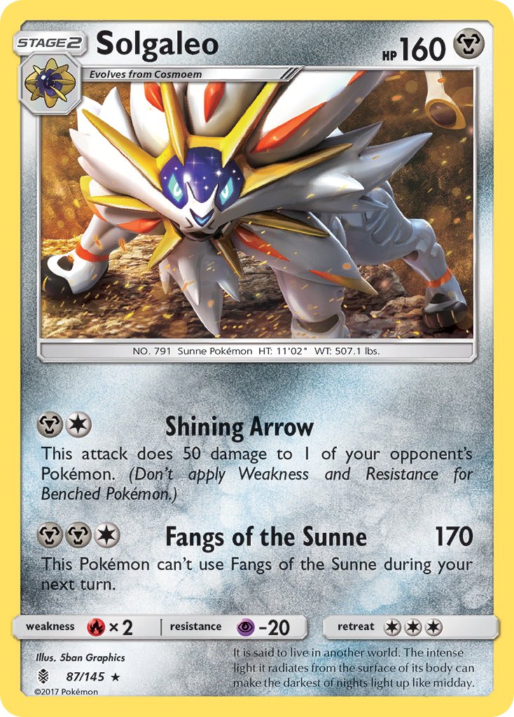 Solgaleo (87/145) (Theme Deck Exclusive) [Sun & Moon: Guardians Rising] | Golgari Games