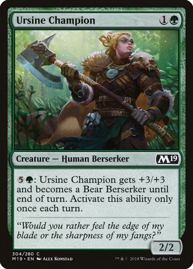 Ursine Champion [Core Set 2019] | Golgari Games