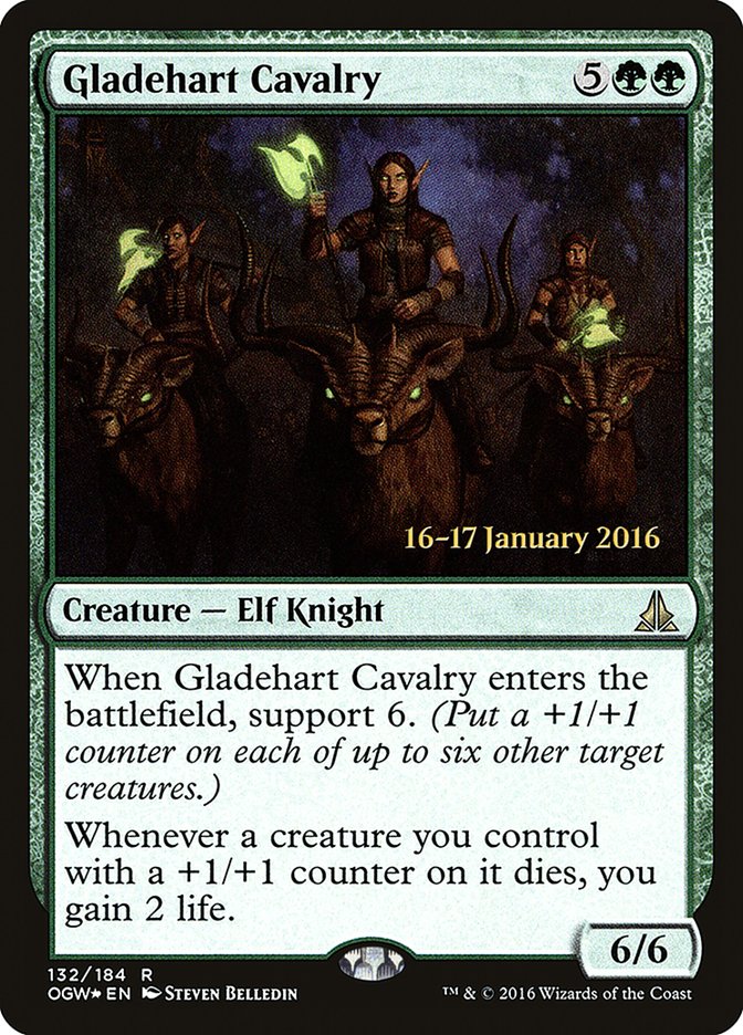 Gladehart Cavalry [Oath of the Gatewatch Prerelease Promos] | Golgari Games