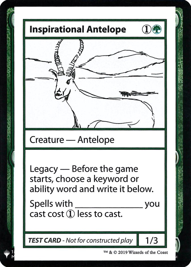 Inspirational Antelope [Mystery Booster Playtest Cards] | Golgari Games