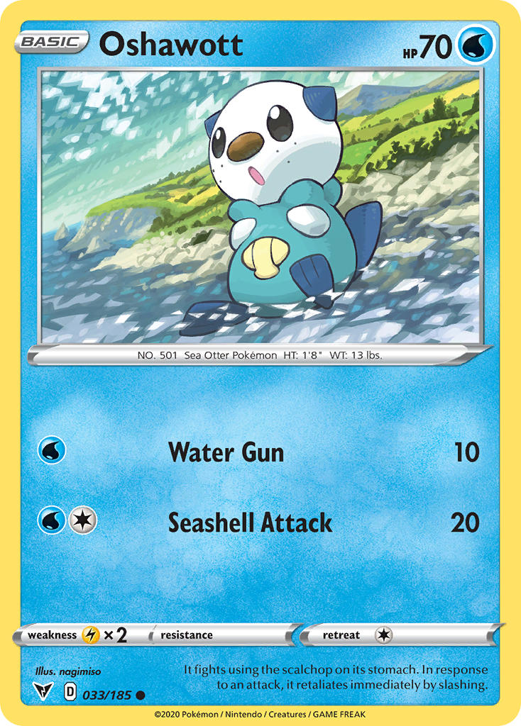 Oshawott (033/185) [Sword & Shield: Vivid Voltage] | Golgari Games