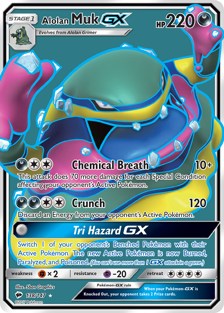 Alolan Muk GX (138/147) [Sun & Moon: Burning Shadows] | Golgari Games