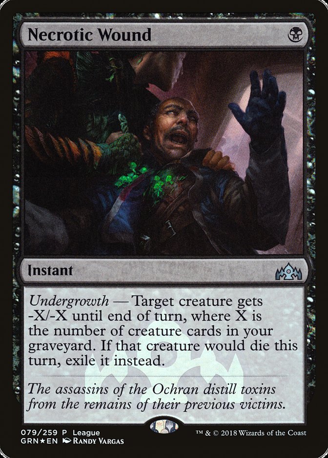Necrotic Wound (League) [Guilds of Ravnica Promos] | Local Legends
