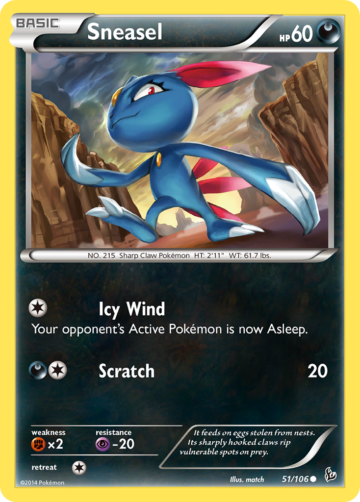 Sneasel (51/106) [XY: Flashfire] | Golgari Games