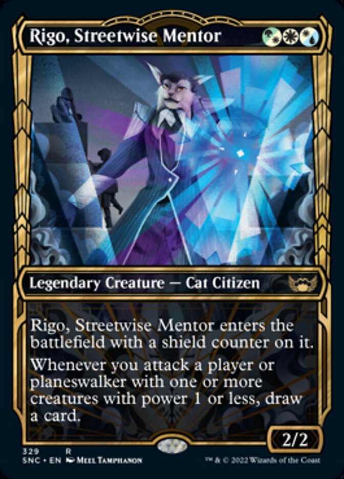 Rigo, Streetwise Mentor (Showcase Golden Age) [Streets of New Capenna] | Golgari Games