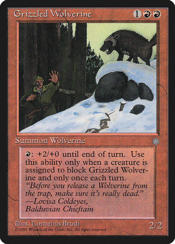 Grizzled Wolverine [Ice Age] | Golgari Games