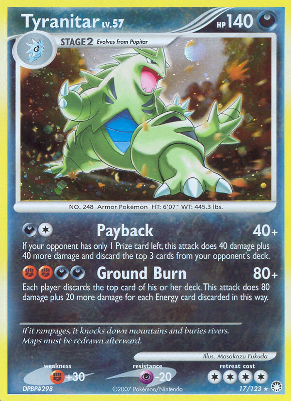 Tyranitar (17/123) [Diamond & Pearl: Mysterious Treasures] | Golgari Games