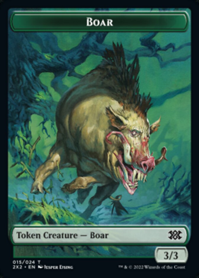 Boar Token [Double Masters 2022 Tokens] | Golgari Games