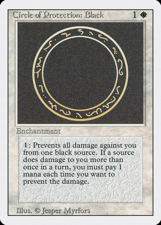 Circle of Protection: Black [Revised Edition] | Golgari Games