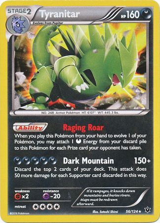 Tyranitar (56/124) (Cosmos Holo) [XY: Fates Collide] | Golgari Games