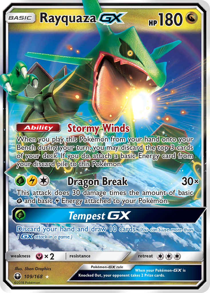 Rayquaza GX (109/168) [Sun & Moon: Celestial Storm] | Golgari Games