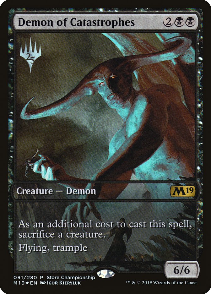 Demon of Catastrophes (Store Championship) [Core Set 2019 Promos] | Golgari Games