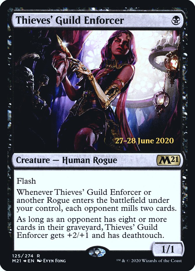 Thieves' Guild Enforcer [Core Set 2021 Prerelease Promos] | Golgari Games