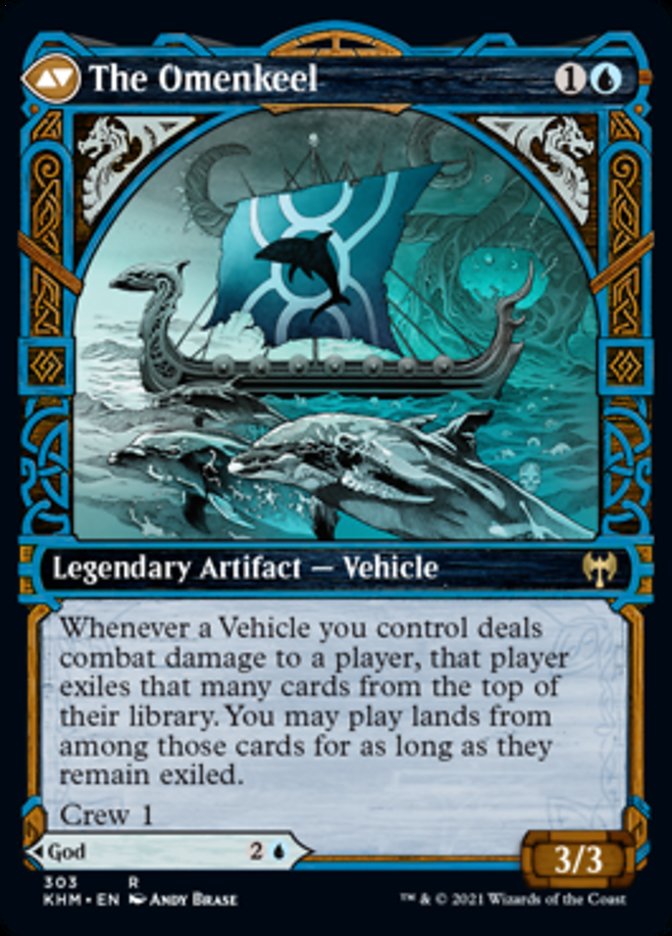 Cosima, God of the Voyage // The Omenkeel (Showcase) [Kaldheim] | Local Legends