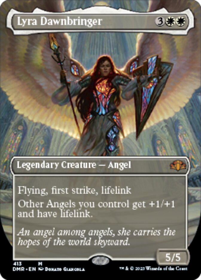 Lyra Dawnbringer (Borderless Alternate Art) [Dominaria Remastered] | Local Legends