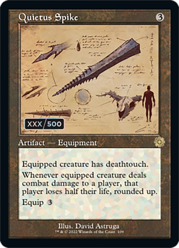 Quietus Spike (Retro Schematic) (Serial Numbered) [The Brothers' War Retro Artifacts] | Local Legends
