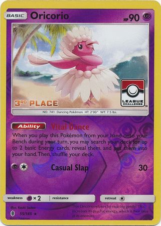 Oricorio (55/145) (League Promo 3rd Place) [Sun & Moon: Guardians Rising] | Golgari Games