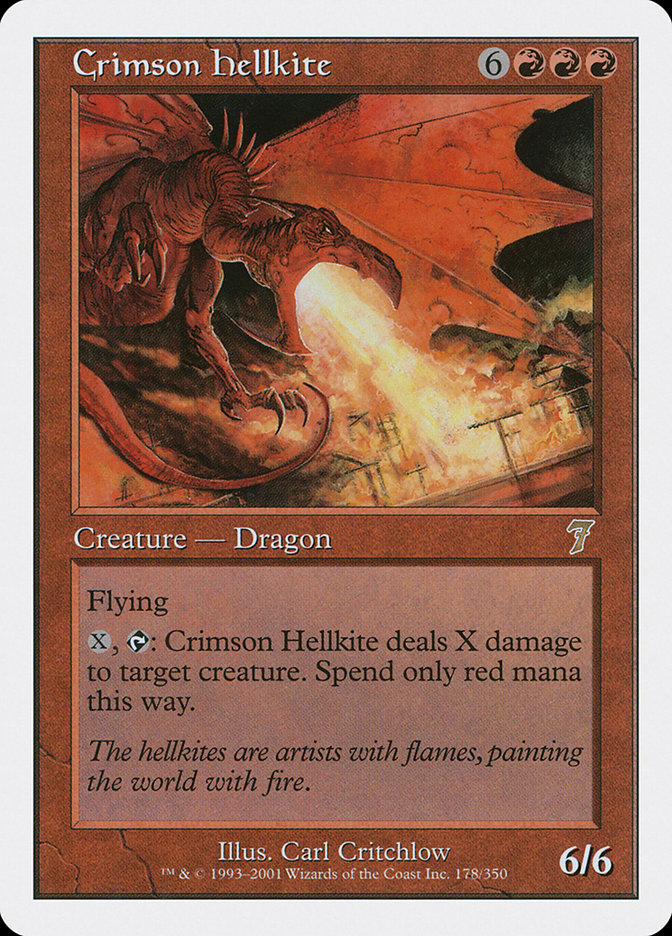 Crimson Hellkite [Seventh Edition] | Golgari Games