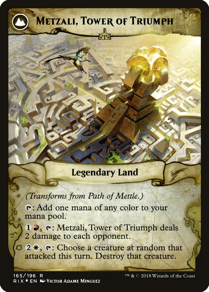 Path of Mettle // Metzali, Tower of Triumph [Rivals of Ixalan Prerelease Promos] | Local Legends