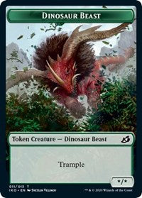Dinosaur Beast // Human Soldier (005) Double-sided Token [Ikoria: Lair of Behemoths Tokens] | Local Legends