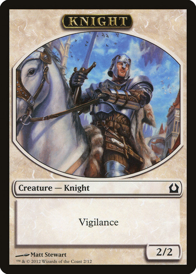 Knight Token [Return to Ravnica Tokens] | Golgari Games