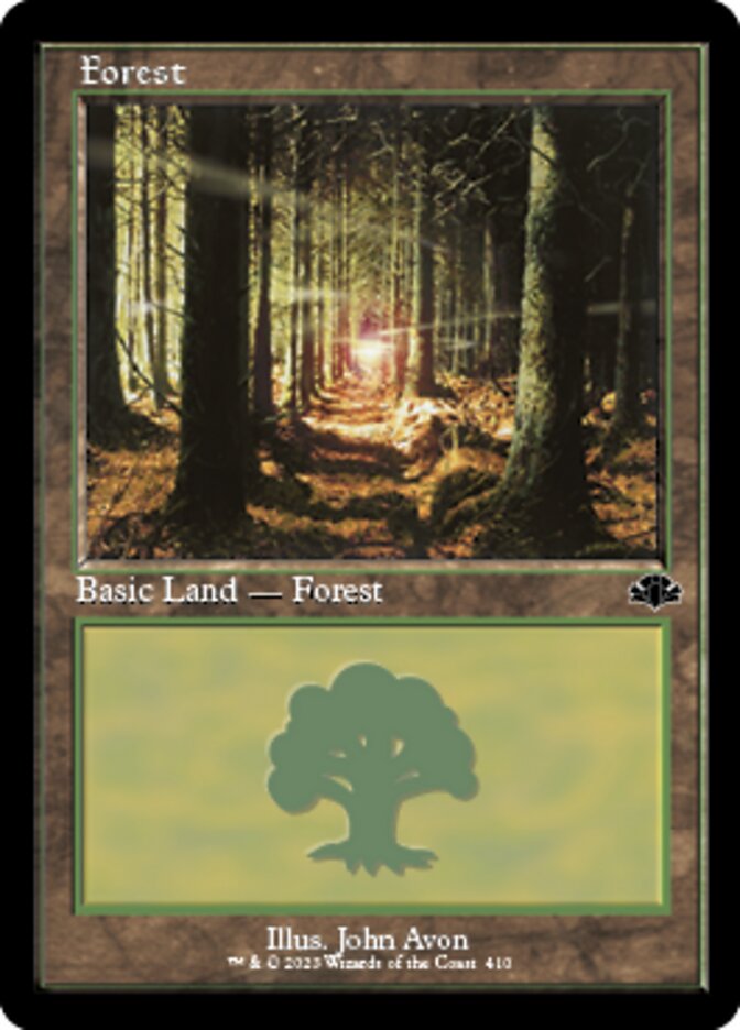 Forest (410) (Retro) [Dominaria Remastered] | Local Legends