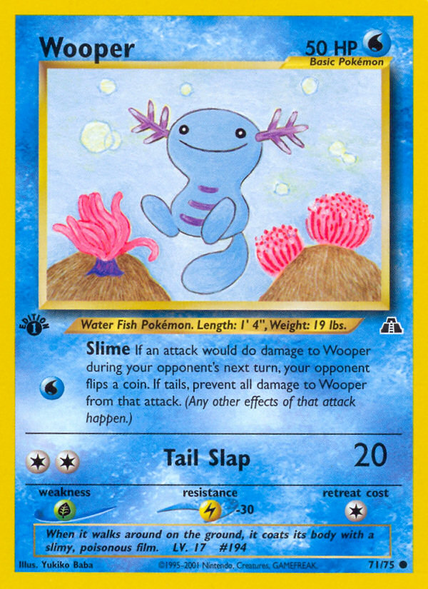 Wooper (71/75) [Neo Discovery 1st Edition] | Golgari Games