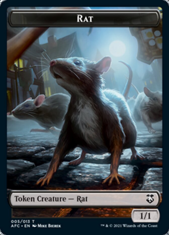 Rat // Zombie Double-sided Token [Dungeons & Dragons: Adventures in the Forgotten Realms Commander Tokens] | Golgari Games