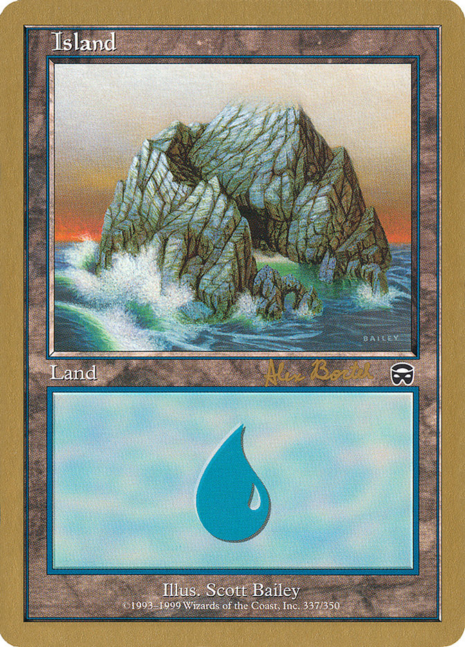 Island (ab337a) (Alex Borteh) [World Championship Decks 2001] | Golgari Games