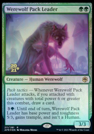 Werewolf Pack Leader [Dungeons & Dragons: Adventures in the Forgotten Realms Prerelease Promos] | Golgari Games