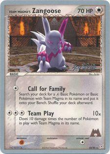 Team Magma's Zangoose (23/95) (Magma Spirit - Tsuguyoshi Yamato) [World Championships 2004] | Golgari Games