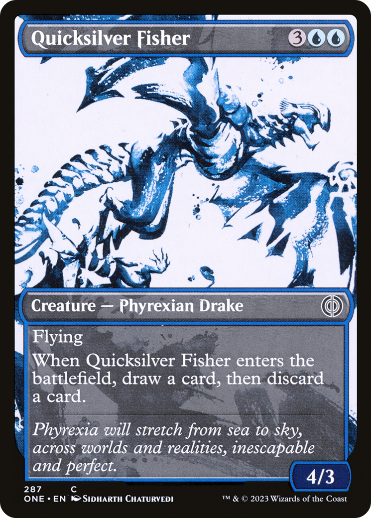 Quicksilver Fisher (Showcase Ichor) [Phyrexia: All Will Be One] | Golgari Games