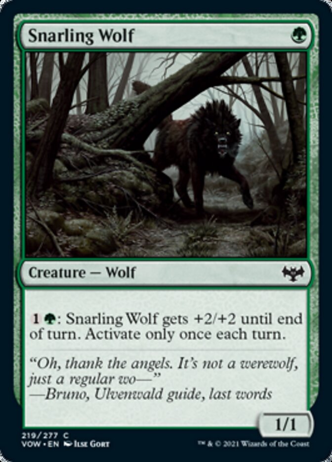 Snarling Wolf [Innistrad: Crimson Vow] | Golgari Games