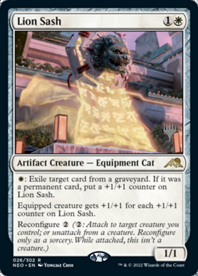 Lion Sash (Promo Pack) [Kamigawa: Neon Dynasty Promos] | Golgari Games