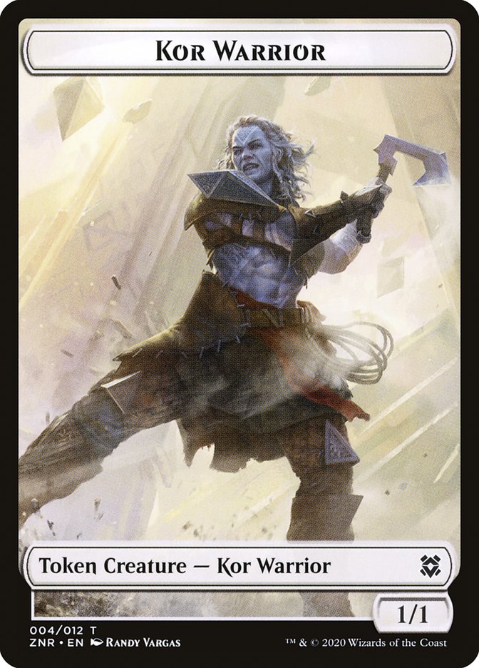 Construct // Kor Warrior Double-sided Token [Zendikar Rising Tokens] | Golgari Games