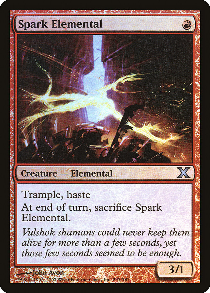 Spark Elemental (Premium Foil) [Tenth Edition] | Local Legends