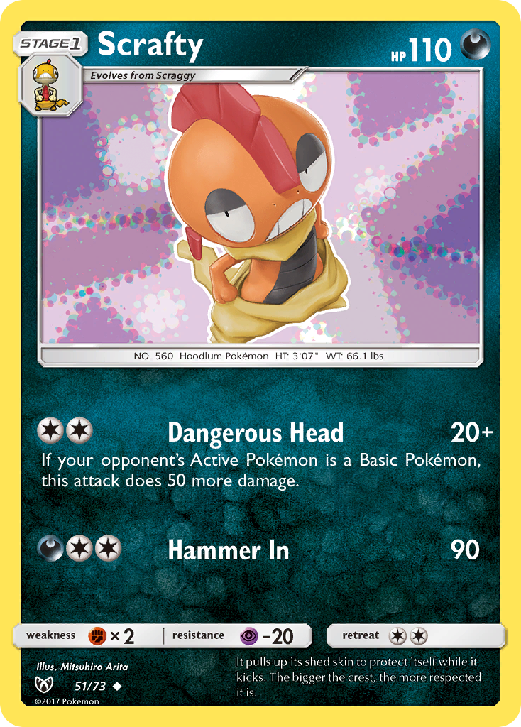 Scrafty (51/73) [Sun & Moon: Shining Legends] | Golgari Games