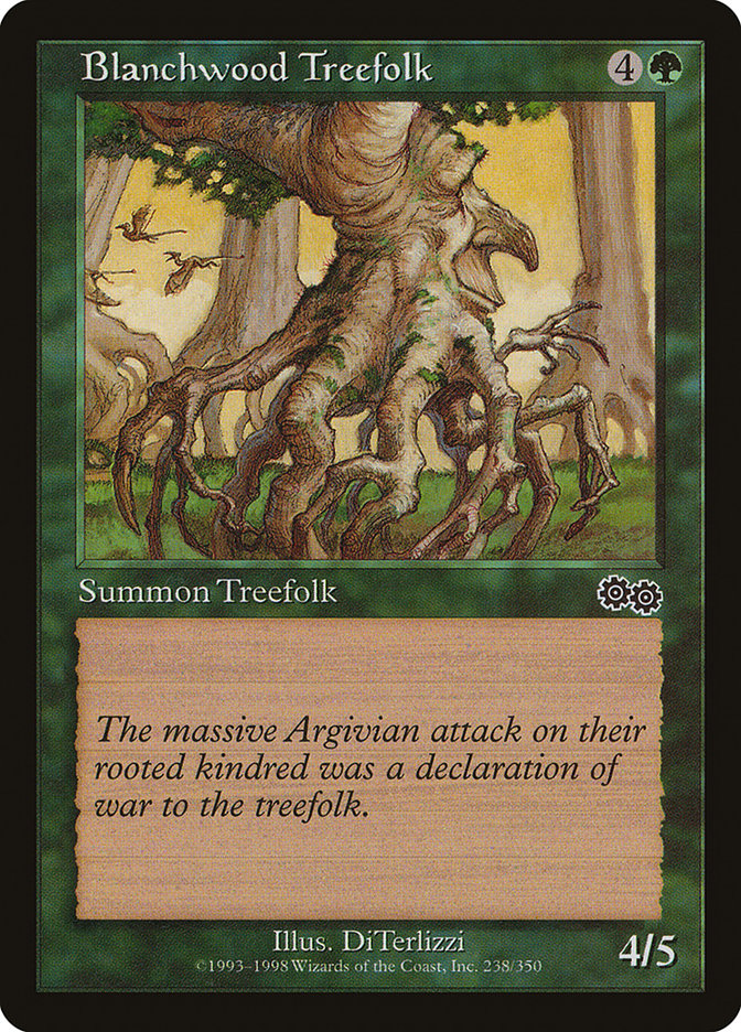 Blanchwood Treefolk [Urza's Saga] | Golgari Games