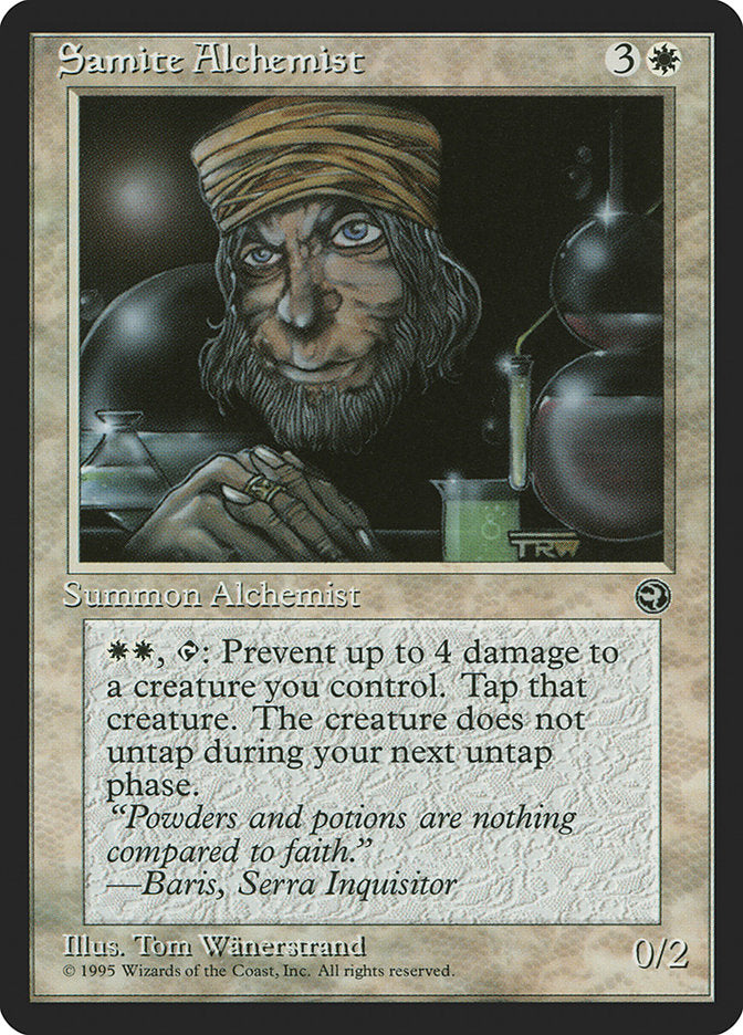 Samite Alchemist (Baris Flavor Text) [Homelands] | Local Legends