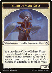 Vizier of Many Faces // Zombie Double-sided Token [Amonkhet Tokens] | Golgari Games