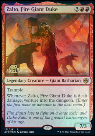 Zalto, Fire Giant Duke [Dungeons & Dragons: Adventures in the Forgotten Realms Prerelease Promos] | Golgari Games