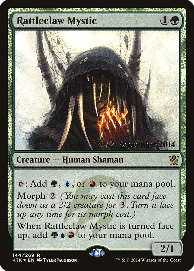 Rattleclaw Mystic [Khans of Tarkir Prerelease Promos] | Golgari Games